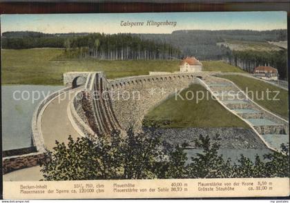 Klingenberg Sachsen Talsperre Sperrmauer Stausee