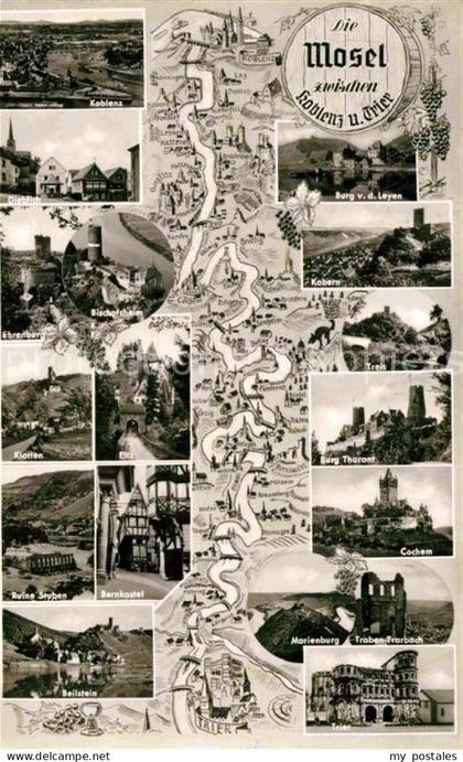 Koblenz Rhein Die Mosel zwischen Koblenz und Trier Burgen