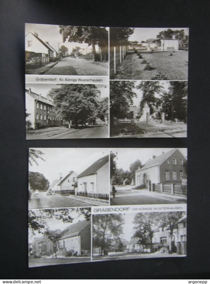 Königs-Wusterhausen , GRÄBENDORF  ,   2 Schöne Karten um 1975