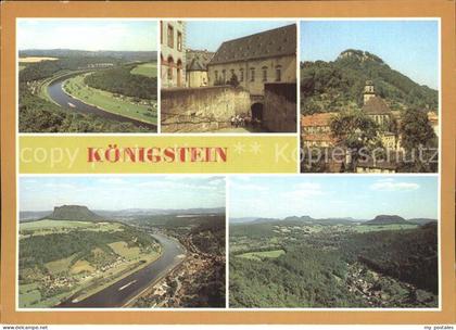Koenigstein Saechsische Schweiz Elbepanorama Festungsaufgang Festung Koenigstein