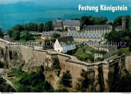 Koenigstein Saechsische Schweiz Festung Koenigstein Fliegeraufnahme