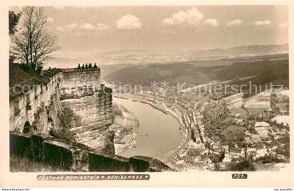 Koenigstein Saechsische Schweiz Festung Koenigstein Koenigsnase