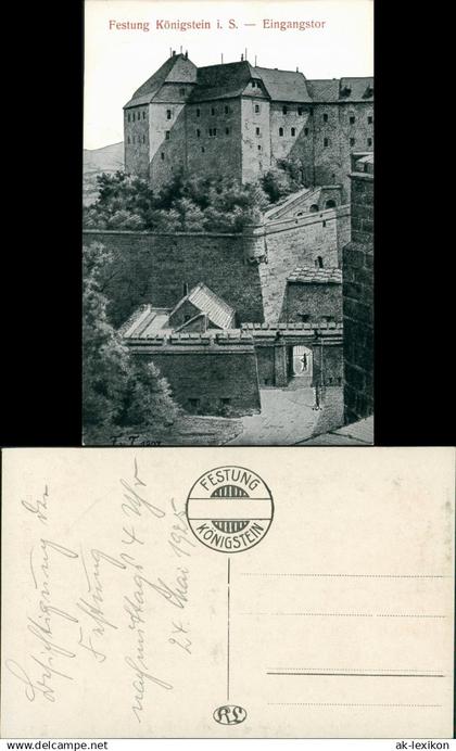 Königstein (Sächsische Schweiz) Festung Königstein - Eingang 1913