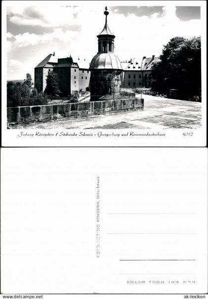 Königstein (Sächsische Schweiz) Festung Königstein Kommandantenhaus 1985