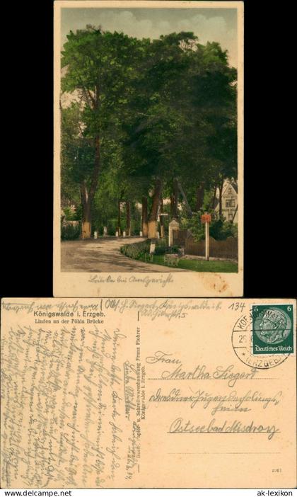 Ansichtskarte Königswalde (Erzgebirge) Linden an der Pöhla 1936