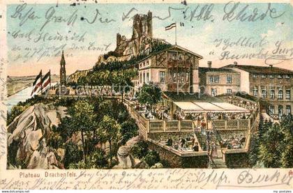 Drachenfels Plateau Drachenfels Litho