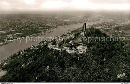 Koenigswinter Hotel auf dem Drachenfels mit Ruine Drachenfels Fliegeraufnahme