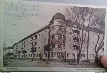 ! 1930 alte Ansichtskarte aus Berlin Köpenick, Cöpenick, Biesdorfer Straße , Ecke Annen Allee