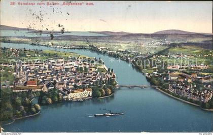 Konstanz Bodensee Blick vom Ballon Bodensee
