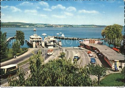 Konstanz Bodensee Partie an der Autofaehre Konstanz-Meersburg