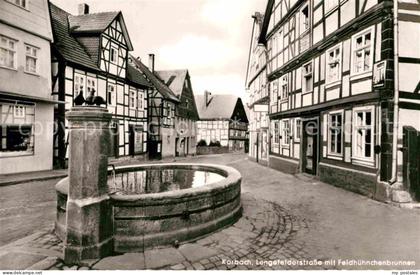 Korbach Lengefeldstrasse mit Feldhuehnchenbrunnen