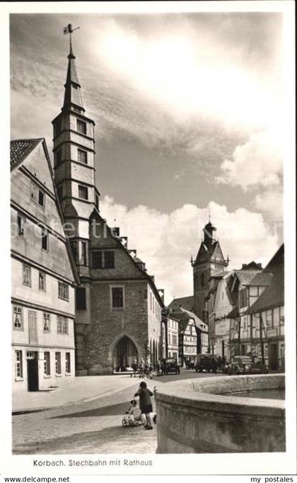 Korbach Stechbahn mit Rathaus
