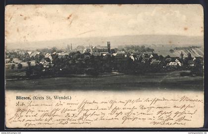 AK Bliesen /Kreis St. Wendel, Teilansicht mit Kirche