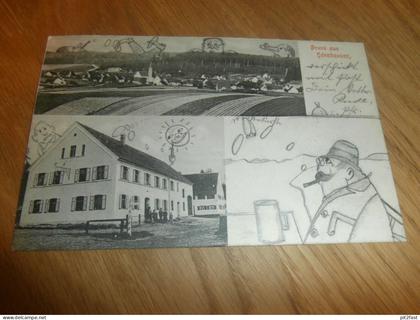 Gruss aus Edenhausen b. Krumbach , 1906 , alte Ansichtskarte , Postkarte !!!