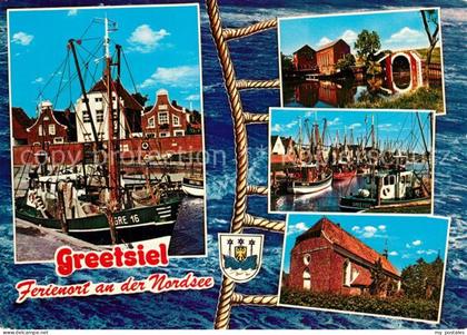 Greetsiel Krummhoern Aurich Niedersachsen Fischkutter Hafen Kirche