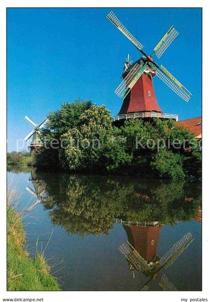 Greetsiel Krummhoern Aurich Niedersachsen Ostfriesische Zwillingsmuehle