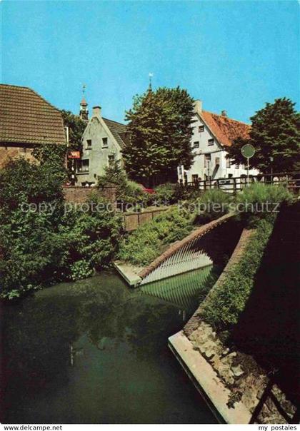 Greetsiel Krummhoern Aurich Niedersachsen Teilansicht Bruecke