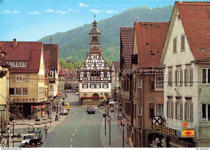 Kuenzelsau Hauptstrasse mit Rathaus