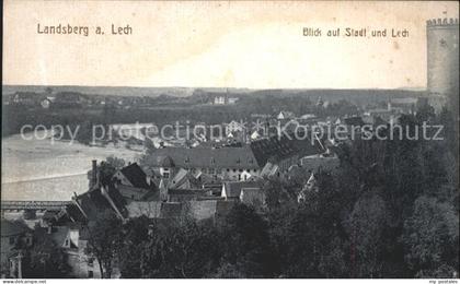 Landsberg Lech Blick auf die Stadt und Lech