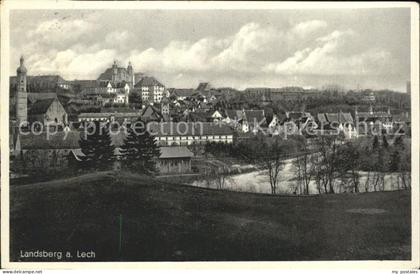 Landsberg Lech Partie am Lech Stadtbild mit Kirche