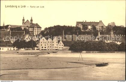 Landsberg Lech Partie am Lech Wehr Kirche