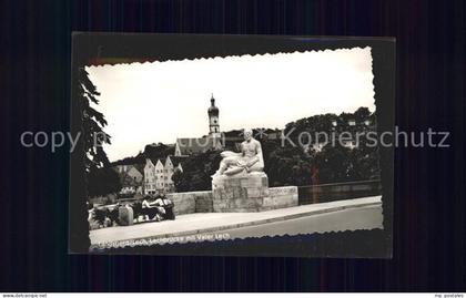 Landsberg Lech Vater Lech Skulptur Karolinenbruecke