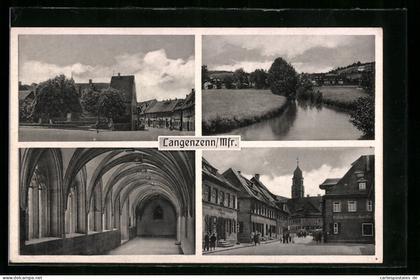 AK Langenzenn / Mfr., verschiedene Ortsansichten, Kircheninneres