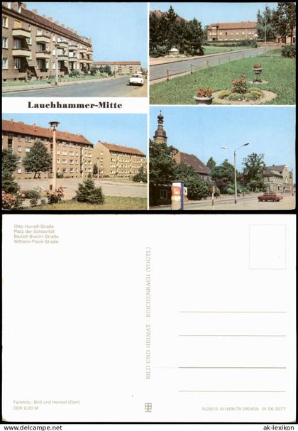 Lauchhammer Otto-Hurraß-Straße, Platz der Solidarität, Brecht-Straße 1978