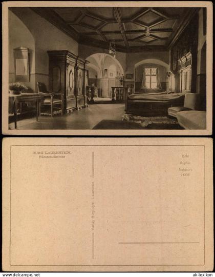 Lauenstein Erzgebirge Altenberg  Schloß Lauenstein - Fürstenzimmer 1926