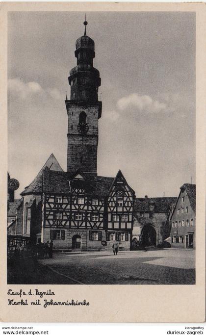 Lauf an der Pegnitz old postcard travelled 1944 b170720