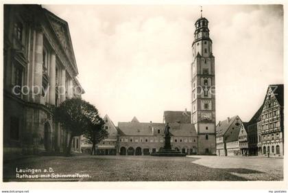 Lauingen Donau Rathaus mit Schimmelturm