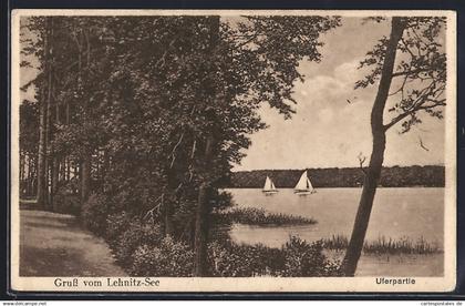 AK Lehnitz, Lehnitz-See, Uferpartie, Segelboote