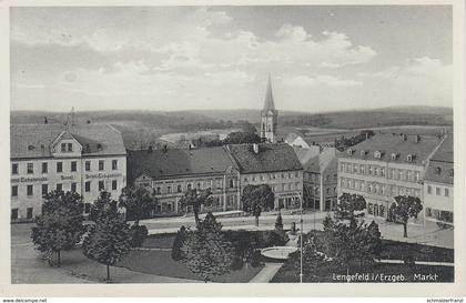 AK Lengefeld Erzgebirge Markt Hotel Gasthof Erbgericht Kirchgasse a Rauenstein Pockau Wünschendorf Reifland Kalkwerk