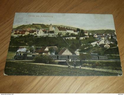 alte AK - Leonberg  , 1907 , Eisenbahn , Panorama , Ansichtskarte