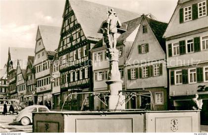 Leonberg Wuerttemberg Marktplatz mit Marktbrunnen
