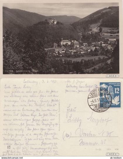 Ansichtskarte Leutenberg Leutenberg - Blick auf die Stadt 1951