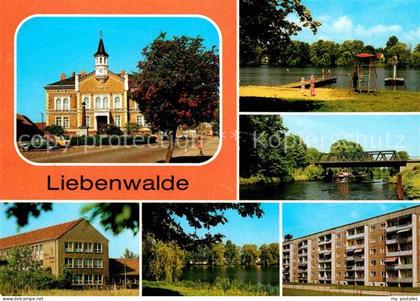 Liebenwalde Rathaus Freibad Muehlensee Vosskanal Bruecke Werner Seelenbinder Sch