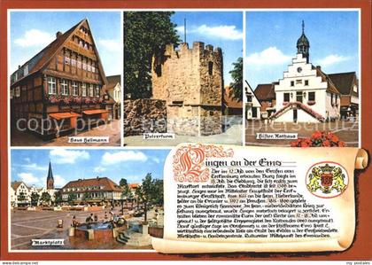 Lingen Ems Haus Hellmann Pulverturm Histor Rathaus Marktplatz