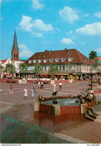 Lingen Ems Markt mit Fabelbrunnen