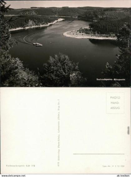 Ansichtskarte Bad Lobenstein Saaletalsperre - Blaupunkt 1959/1962