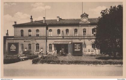 Löbau - Bahnhof (photocard, 1955)