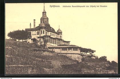 AK Lössnitz b. Dresden, Restaurant Spitzhaus