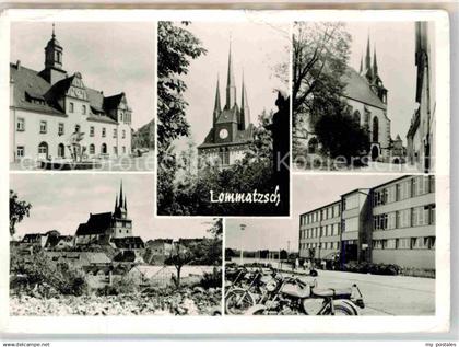 Lommatzsch Brunnen Kirchen Strassenpartie