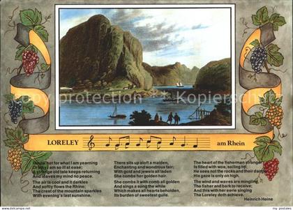 Loreley Lorelei Stahlstich der Loreley von Carl Mayers