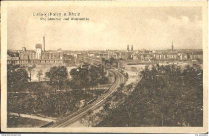 Ludwigshafen Rhein Ludwigshafen Bruecke Walzmuehle ungelaufen ca. 1920