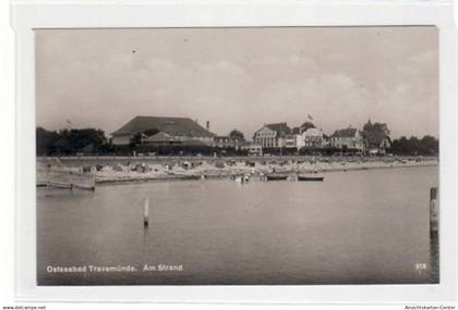39070985 - Luebeck Travemuende mit Partie am Strand ungelaufen  Top Erhaltung.