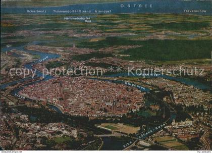 LueBECK  CITY Fliegeraufnahme Elbe-Luebeck-Kanal Travemuende Hemmelsdorfer See