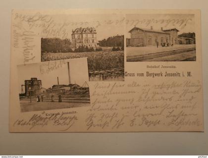 Jessenitz b. Lübtheen , Bahnhof , 1901 , Mecklenburg , AK , Ansichtskarte !!