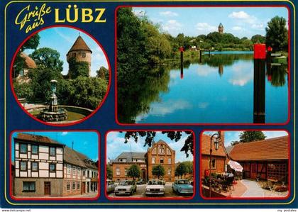 Luebz Brunnen Turm Eldepartie Teilansichten