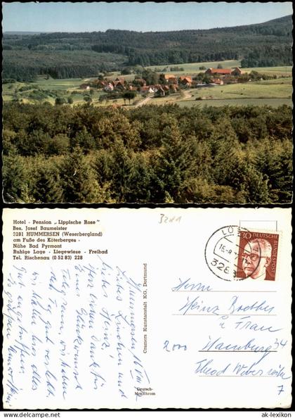 Ansichtskarte Hummersen (Weserbergland)-Lügde (Westfalen) Stadtblick 1971